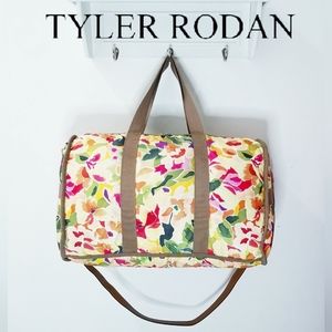 Tyler Rodan Large Yellow Multi Floral Print Weekender Duffle Bag